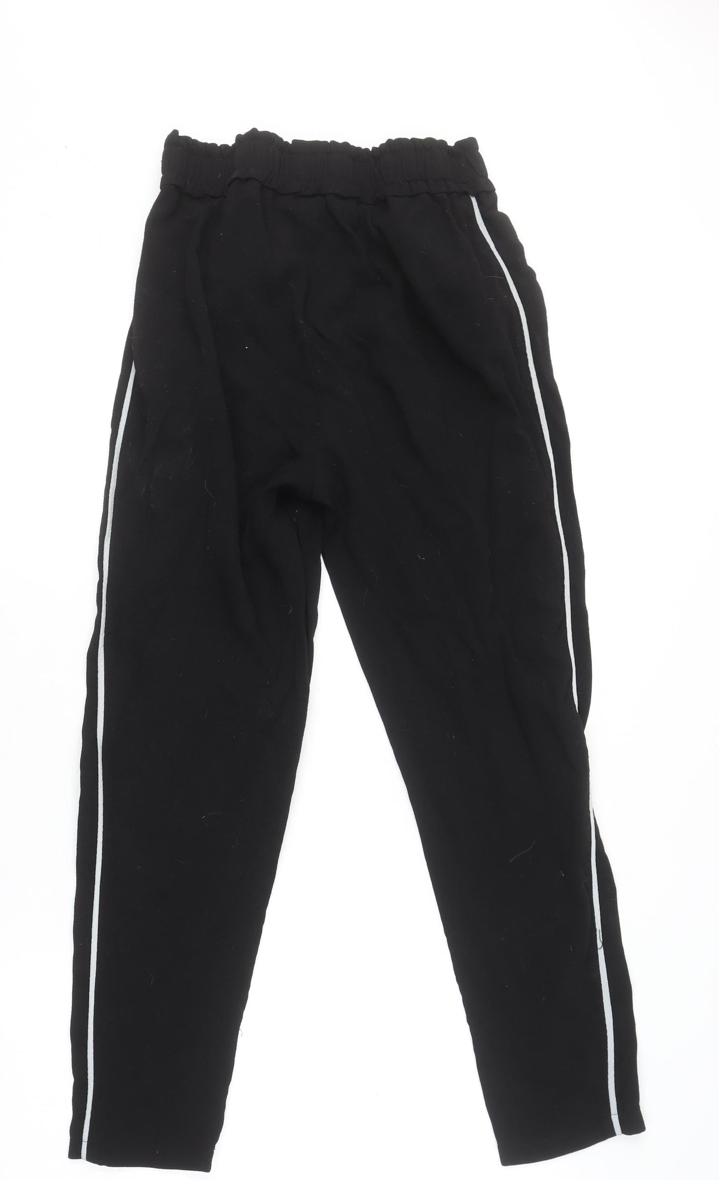 Womens UK Size S Style London Regular Fit Jogger Black Trousers