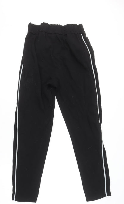 Womens UK Size S Style London Regular Fit Jogger Black Trousers