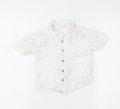 Boys UK Size 2-3 Years NEXT White Basic Button-Up