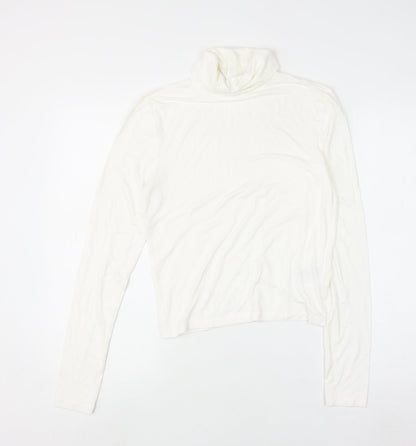 Womens UK Size M H&M White Basic T-Shirt