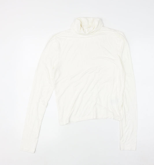 Womens UK Size M H&M White Basic T-Shirt