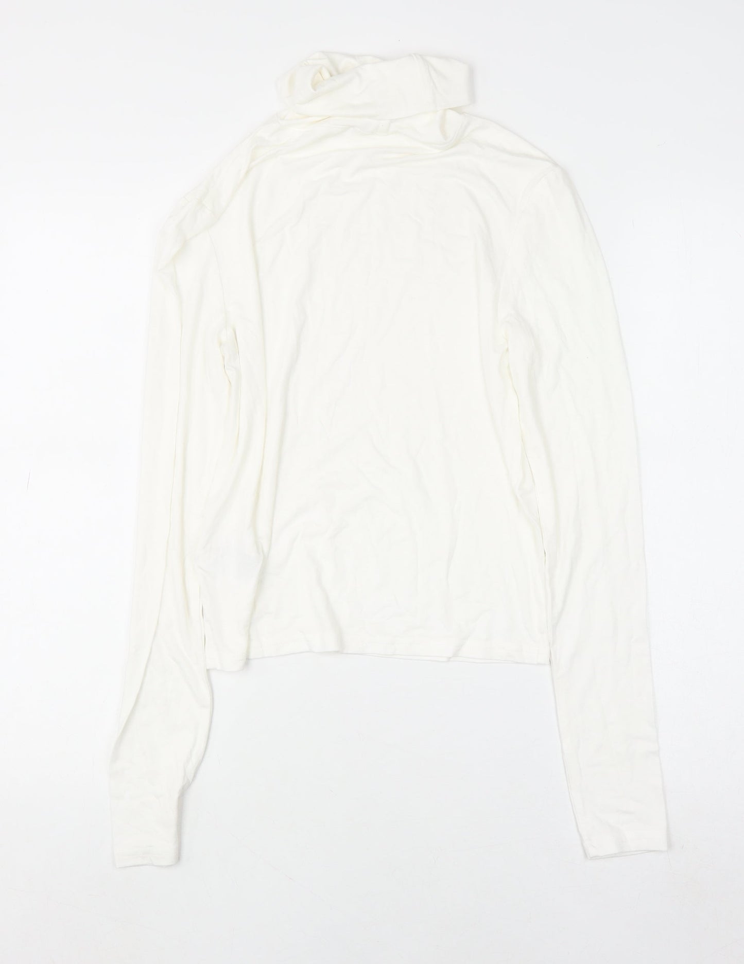 Womens UK Size M H&M White Basic T-Shirt