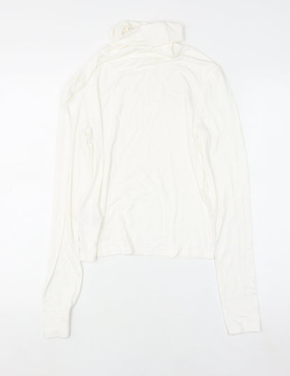 Womens UK Size M H&M White Basic T-Shirt