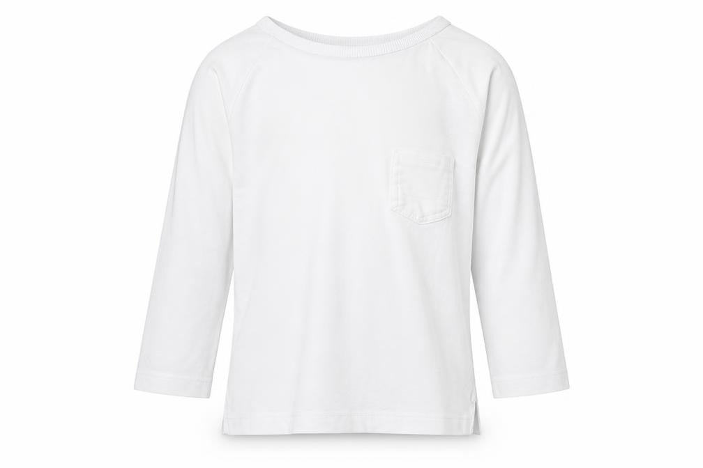 Zara Boys White Long Sleeve Cotton Basic T-Shirt 18-24 Months