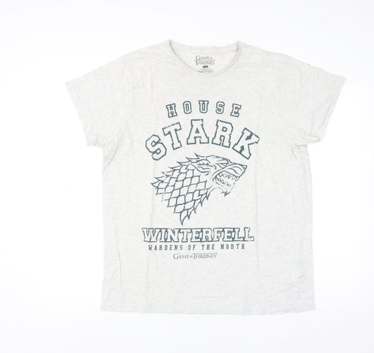 Mens UK Size XL Game Of Thrones Grey  T-Shirt