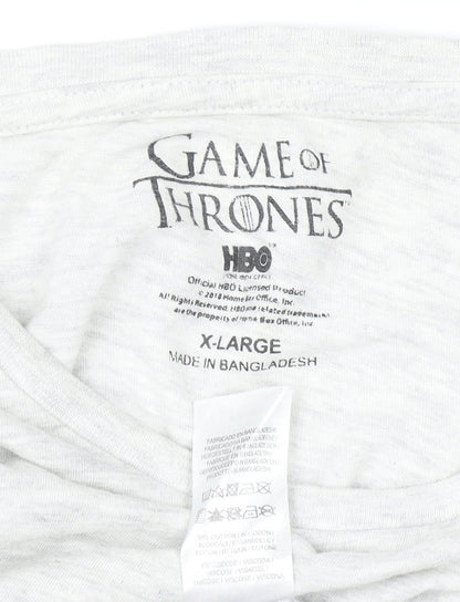 Mens UK Size XL Game Of Thrones Grey  T-Shirt