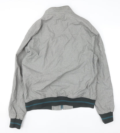Mens UK Size XL Zara Man Grey Bomber Jacket