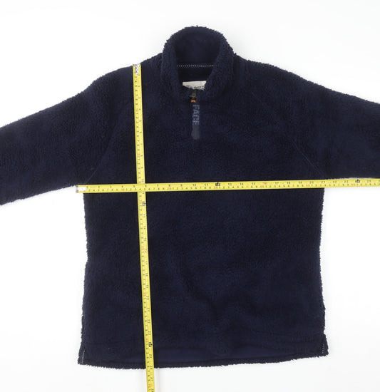Fat Face Women's Navy 1/4 Zip Fleece Pullover Sweatshirt Size 14