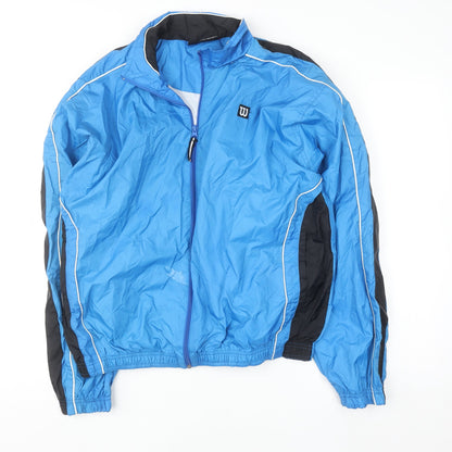 Mens UK Size L Wilson Blue Windbreaker Coat
