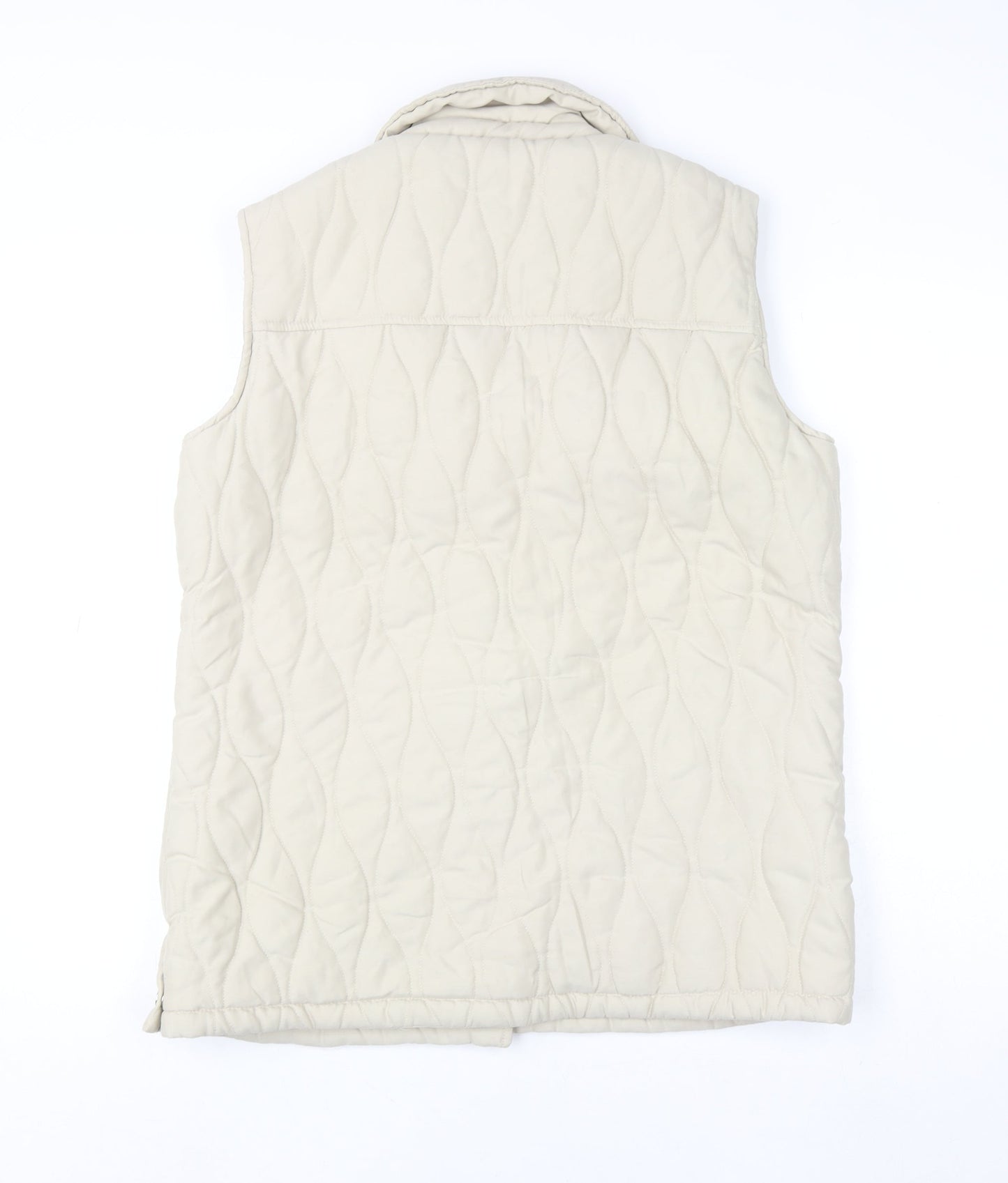 Womens UK Size S Pure & Natural Beige Quilted Coat