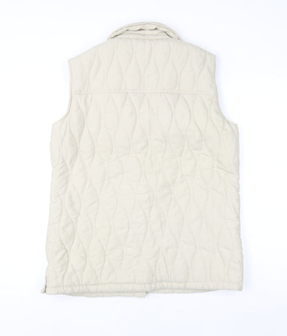 Womens UK Size S Pure & Natural Beige Quilted Coat