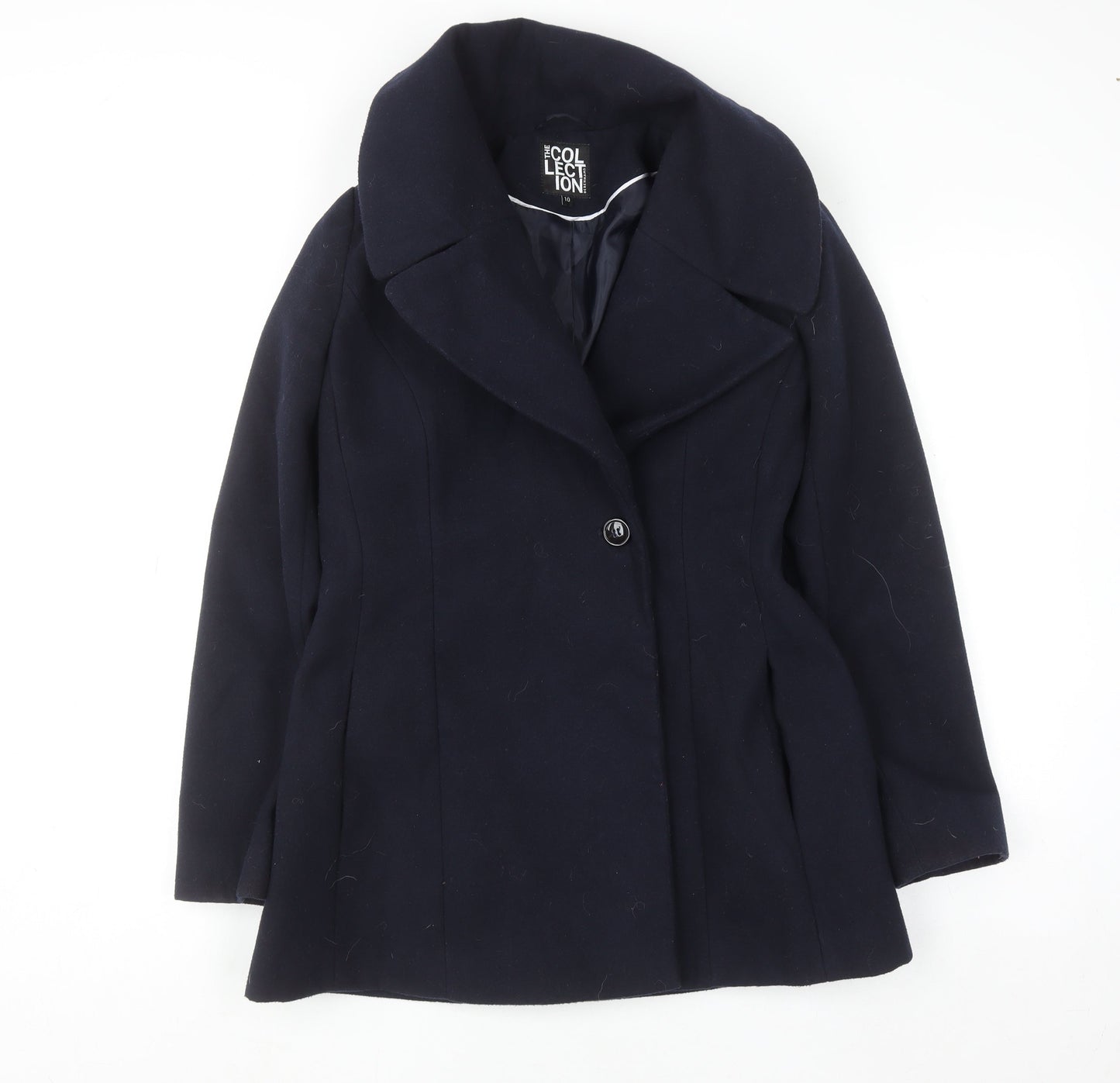 Womens UK Size 10 Debenhams Blue Overcoat