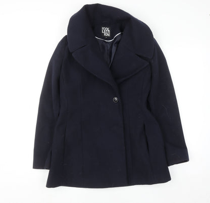 Womens UK Size 10 Debenhams Blue Overcoat