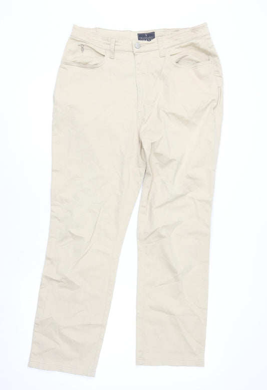 Mens UK Size 36 Trussardi Regular Fit Straight Beige Jeans