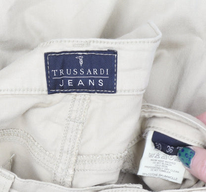 Mens UK Size 36 Trussardi Regular Fit Straight Beige Jeans