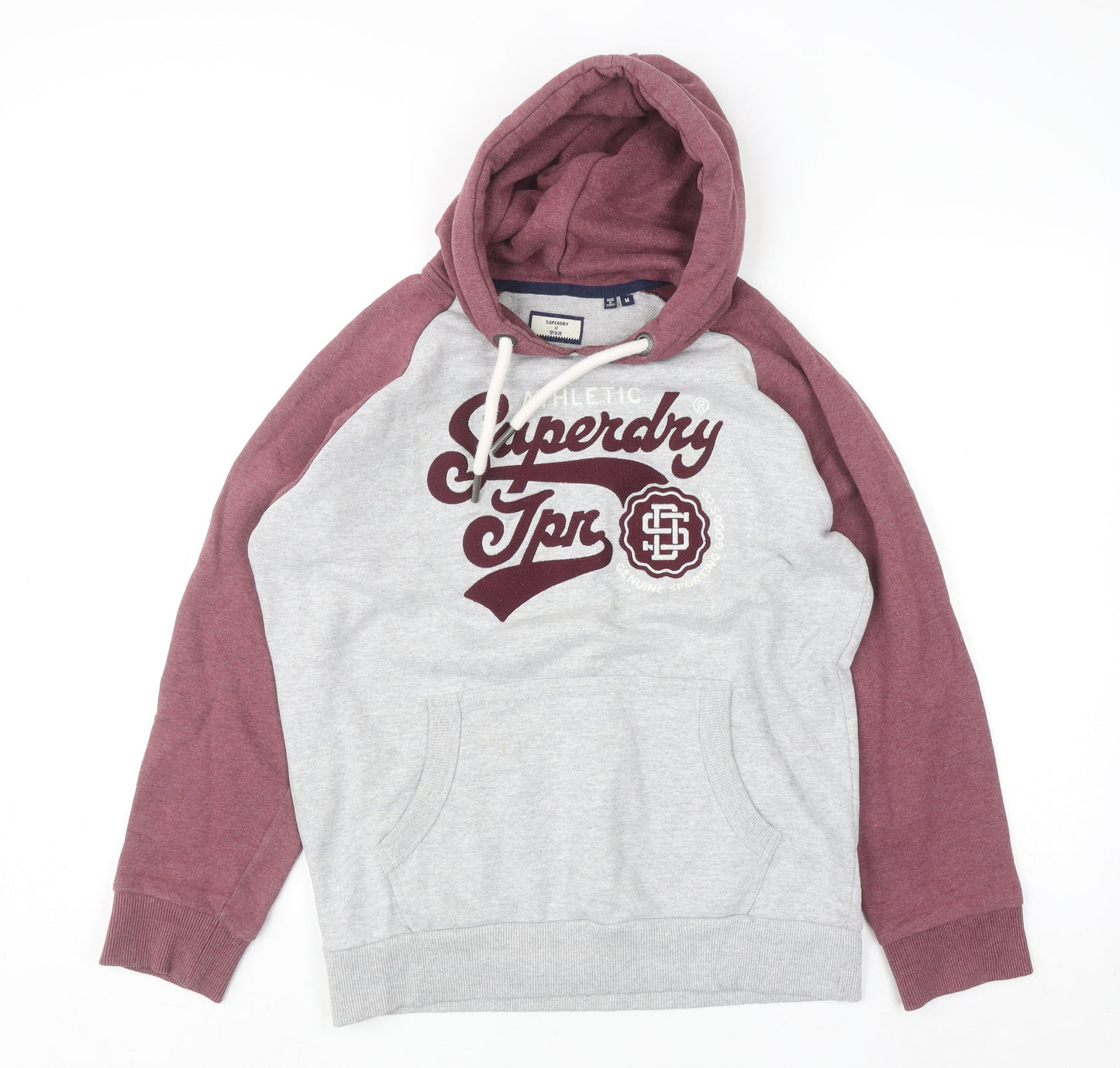 Mens UK Size M Superdry Grey Pullover Hoodie