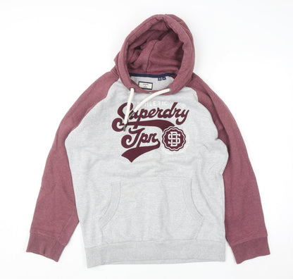 Mens UK Size M Superdry Grey Pullover Hoodie