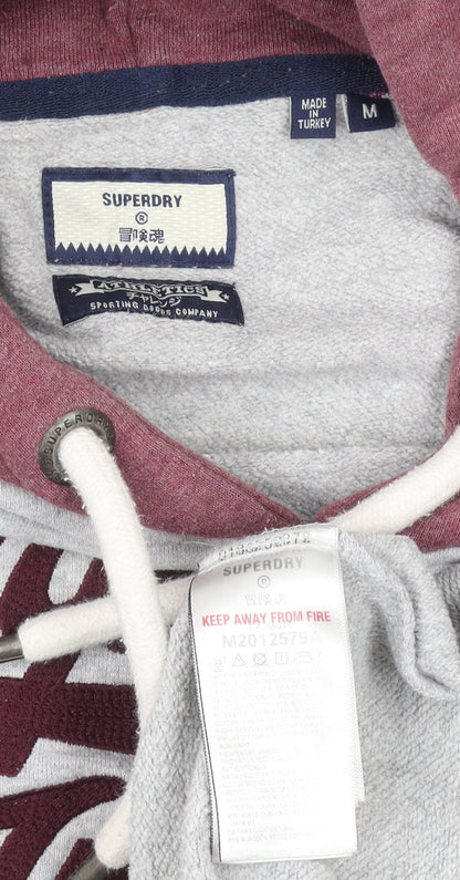 Mens UK Size M Superdry Grey Pullover Hoodie