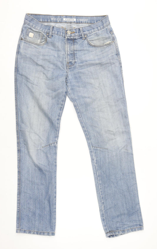 Mens UK Size M D26 Code Regular Fit Straight Blue Jeans