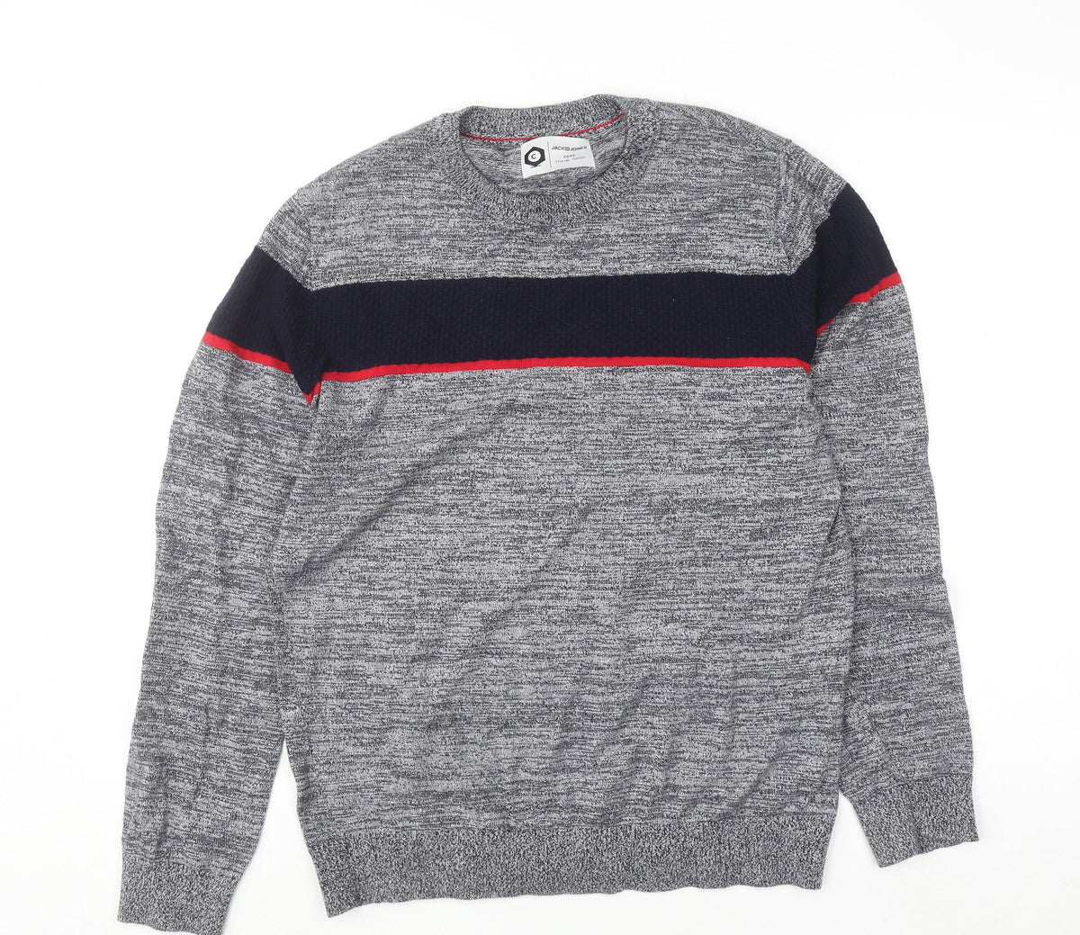 Mens UK Size M JACK & JONES Grey Pullover Jumper
