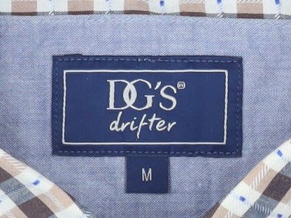 DG’s Drifter Men’s Brown Checked Short Sleeve Button-Up Shirt M