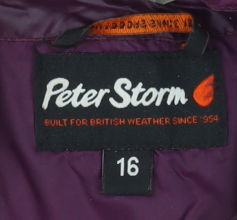 Womens UK Size 16 Peter Storm Purple Rain Coat
