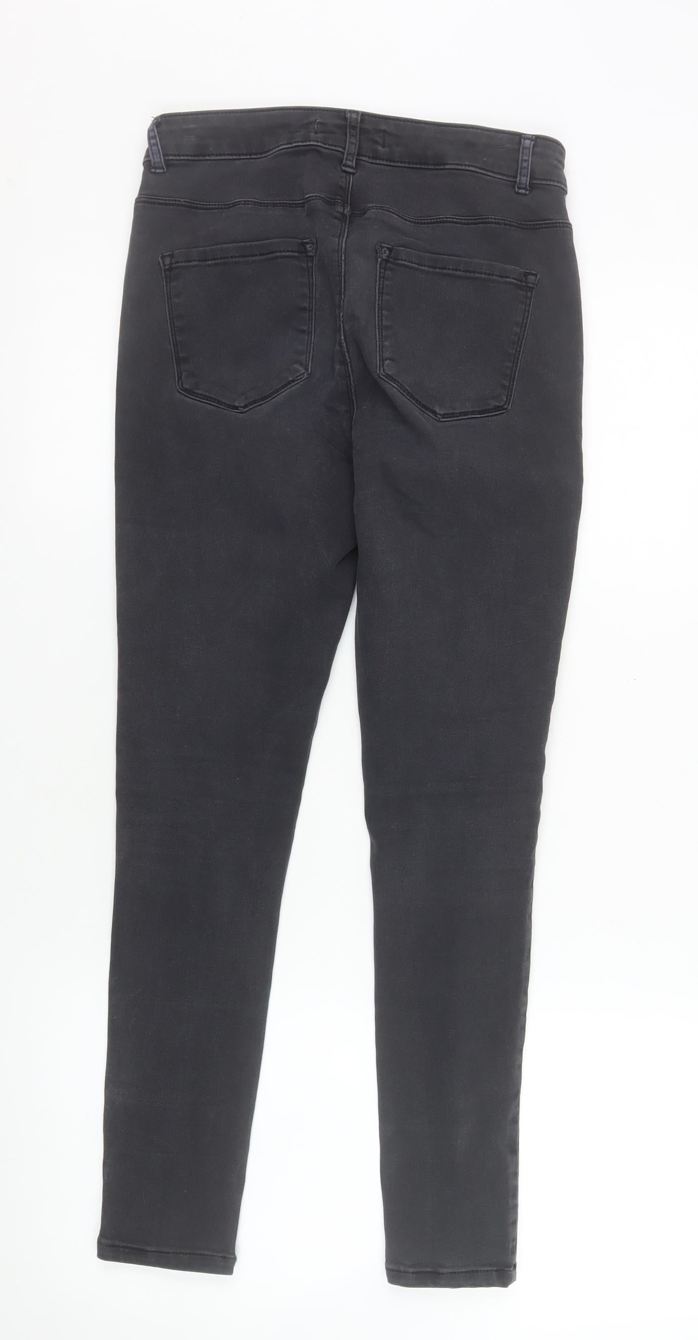 Womens UK Size 10 Denim Co Slim Fit Skinny Black Jeans