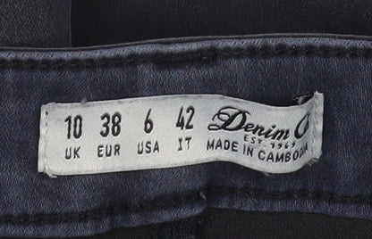 Womens UK Size 10 Denim Co Slim Fit Skinny Black Jeans
