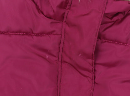 John Lewis Girls Red Hooded Fur Trim Long Puffer Coat Age 5 Years