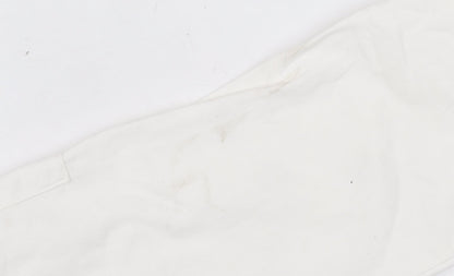 Womens UK Size 4 Stradivarius Regular Fit Straight White Jeans