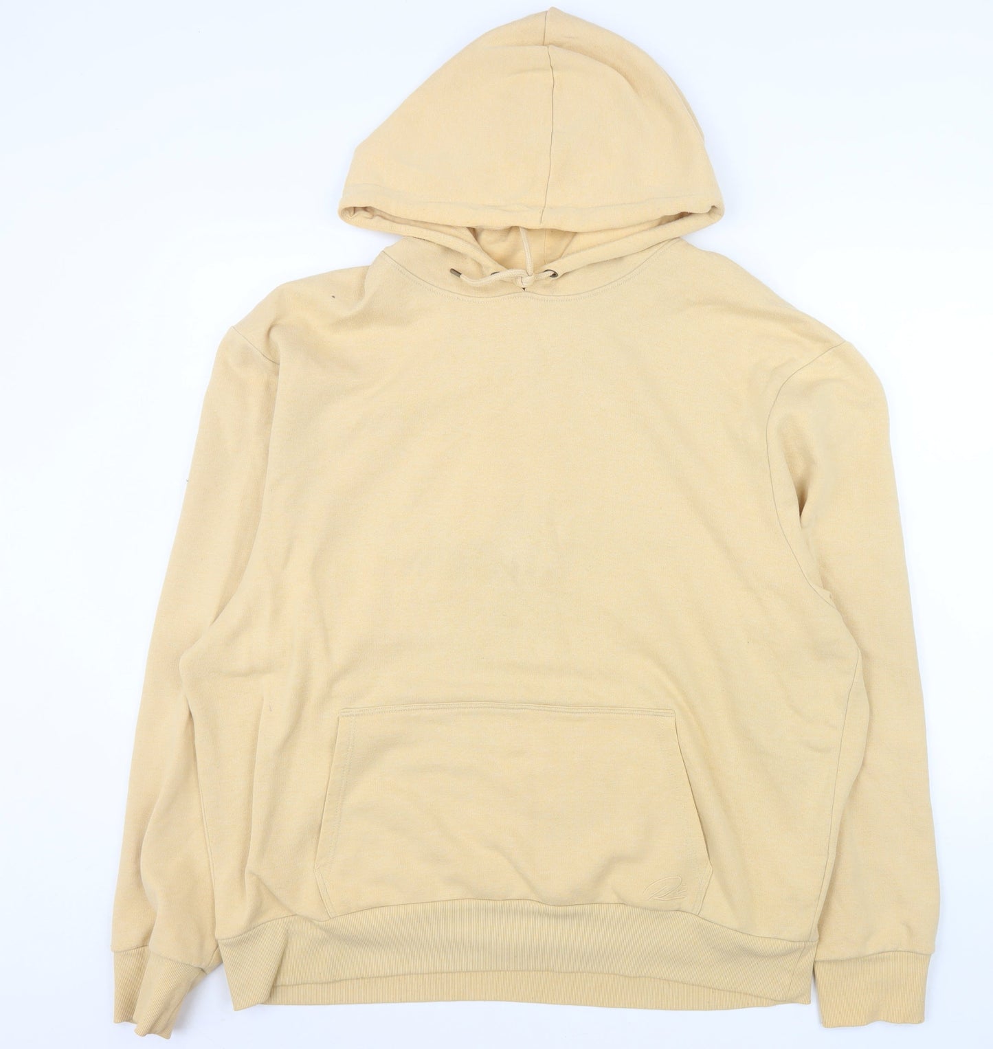 Mens UK Size XL River Island Beige Pullover Hoodie