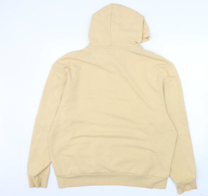 Mens UK Size XL River Island Beige Pullover Hoodie