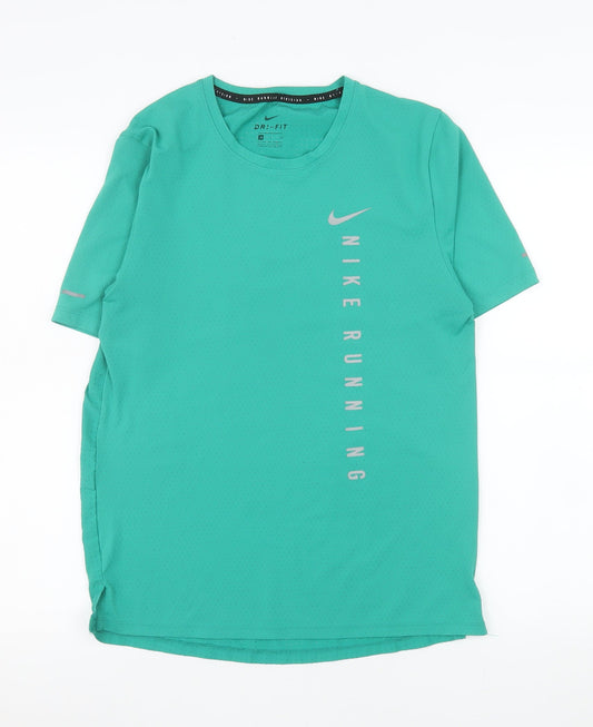 Mens UK Size S Nike Green Running & JoggingGym & Training T-Shirt