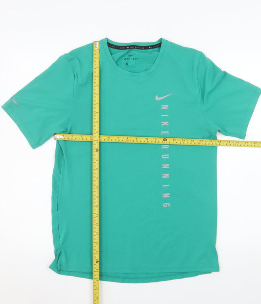 Mens UK Size S Nike Green Running & JoggingGym & Training T-Shirt