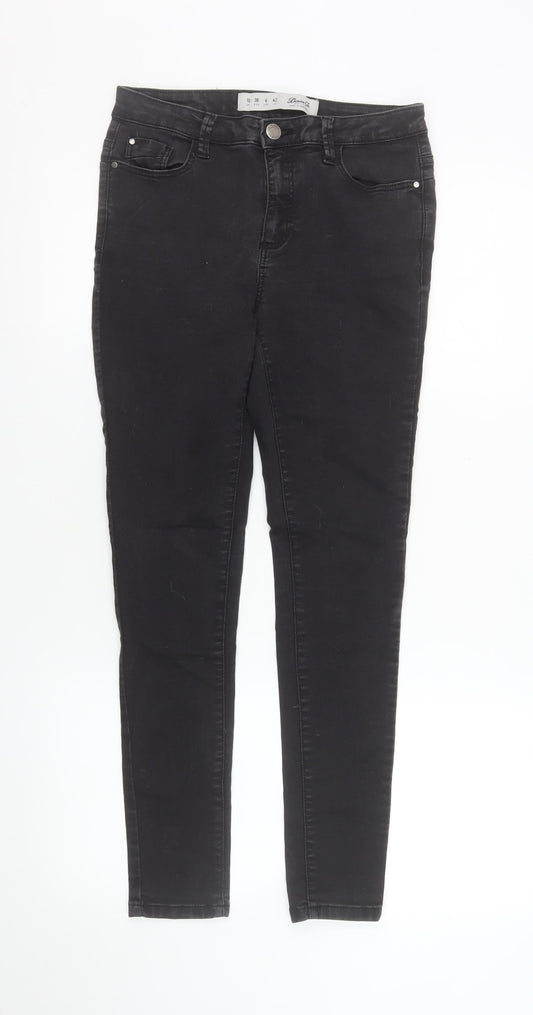 Womens UK Size 10 Denim Co Slim Fit Skinny Black Jeans