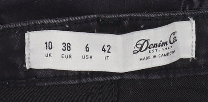 Womens UK Size 10 Denim Co Slim Fit Skinny Black Jeans