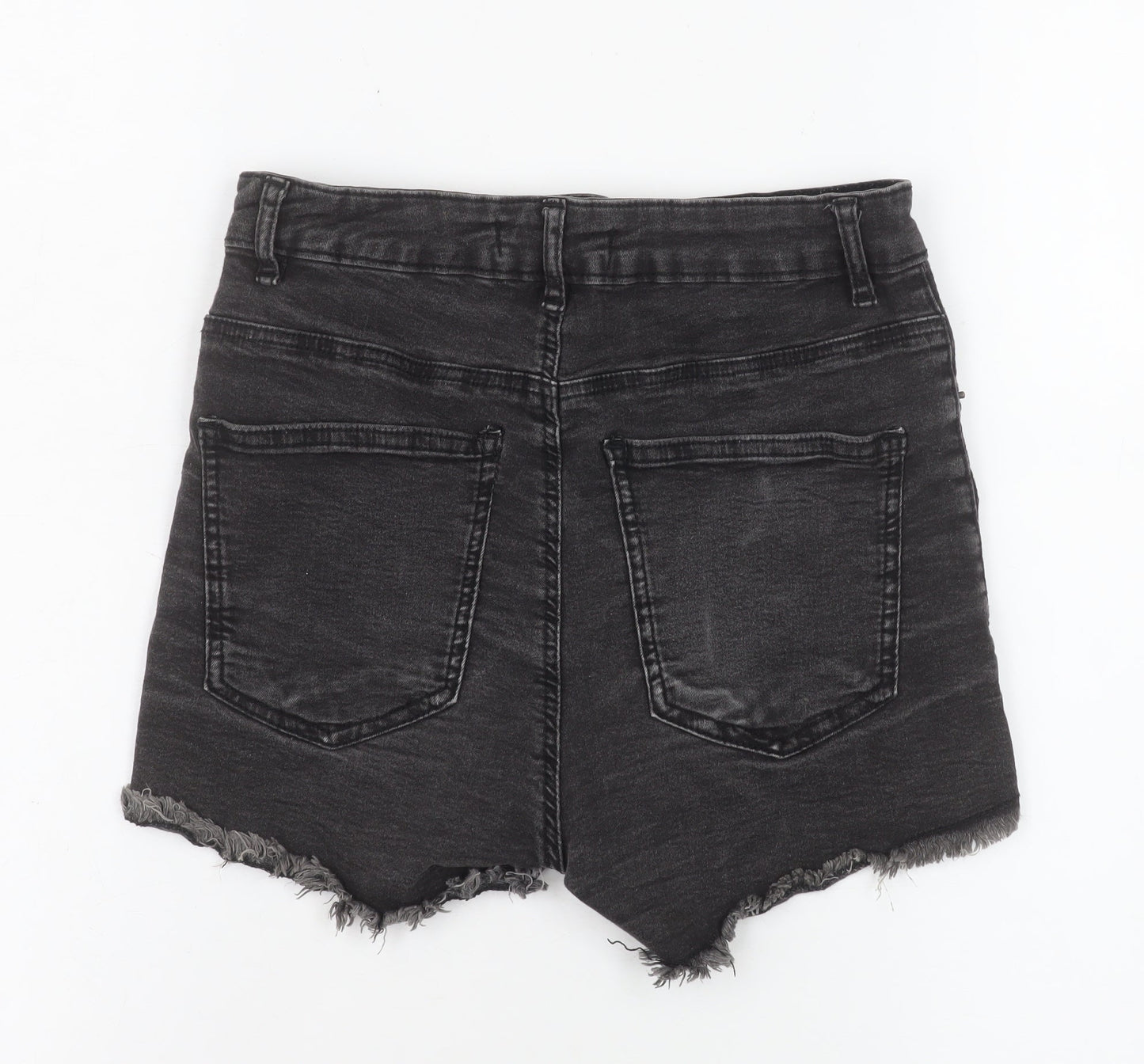 Womens UK Size 8 Bershka Slim Fit Cut-Off Shorts