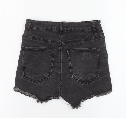 Womens UK Size 8 Bershka Slim Fit Cut-Off Shorts