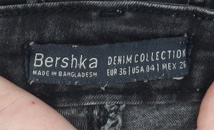 Womens UK Size 8 Bershka Slim Fit Cut-Off Shorts
