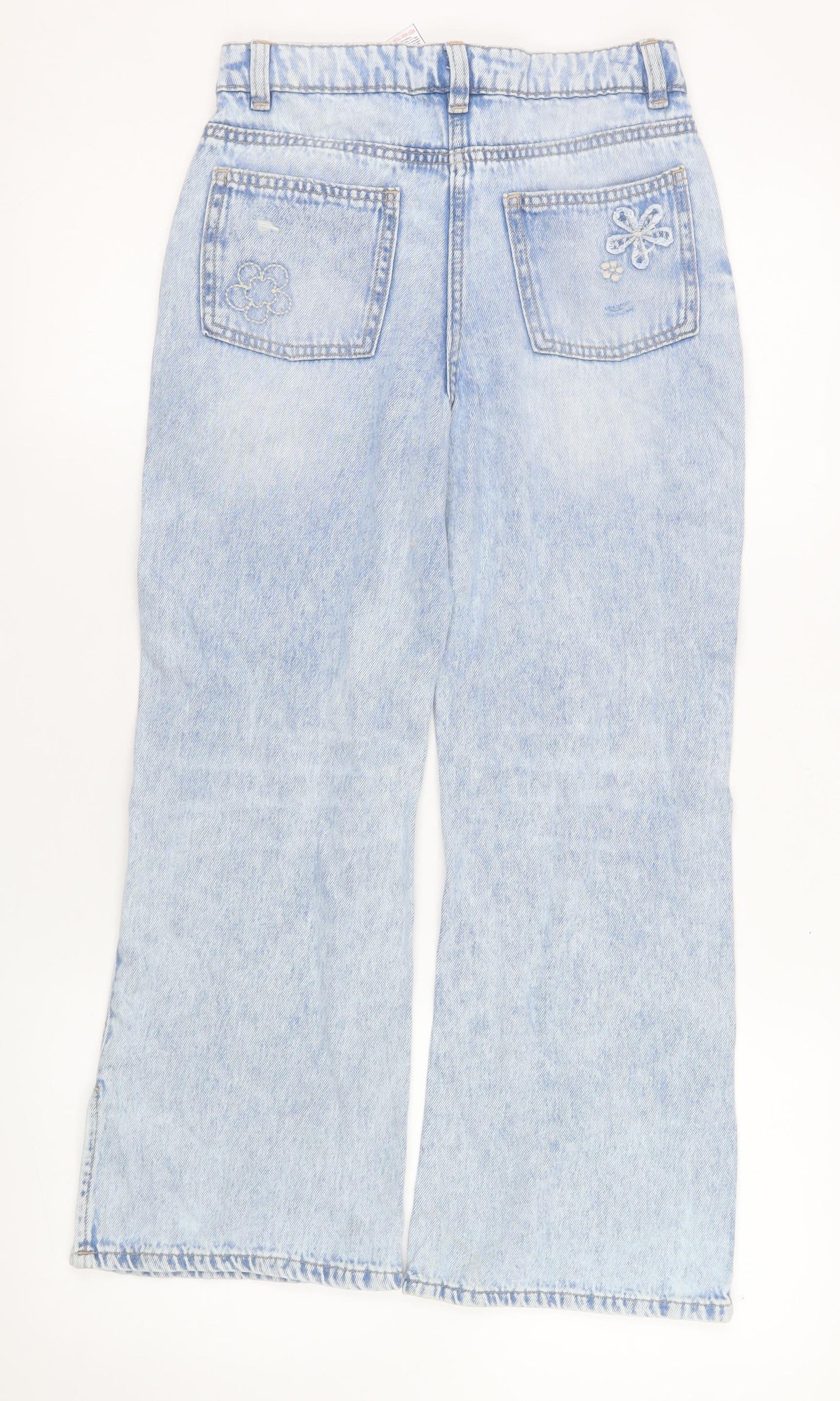 Next Girls Blue Embroidered Butterfly Straight Jeans 11 Years