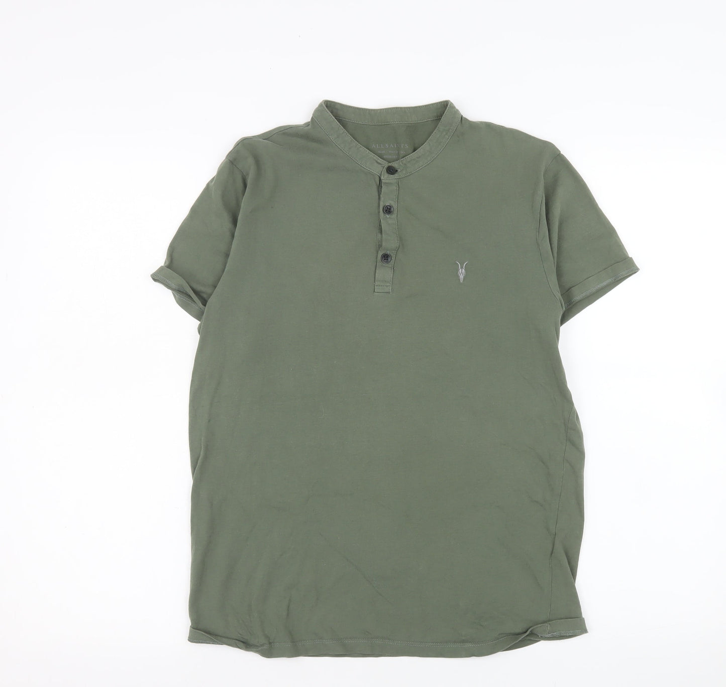 Mens UK Size S AllSaints 100% Cotton Polo Shirt