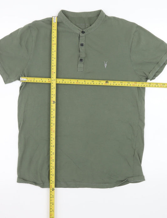 Mens UK Size S AllSaints 100% Cotton Polo Shirt