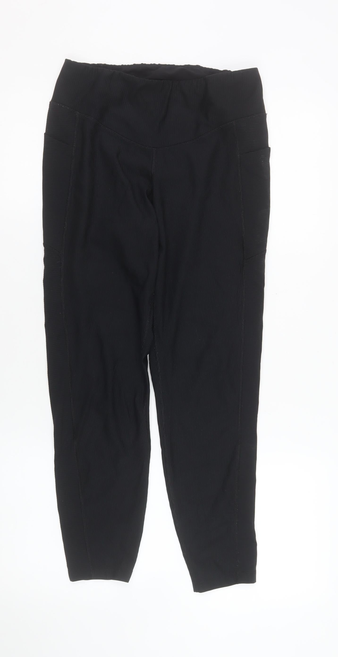 Womens UK Size L Old Navy Slim Fit Ankle Black Leggings