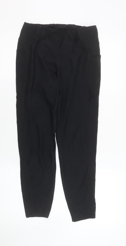 Womens UK Size L Old Navy Slim Fit Ankle Black Leggings