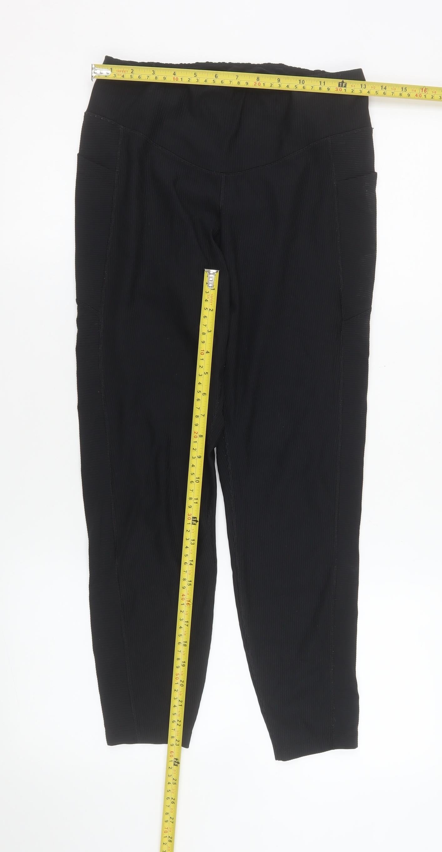 Womens UK Size L Old Navy Slim Fit Ankle Black Leggings