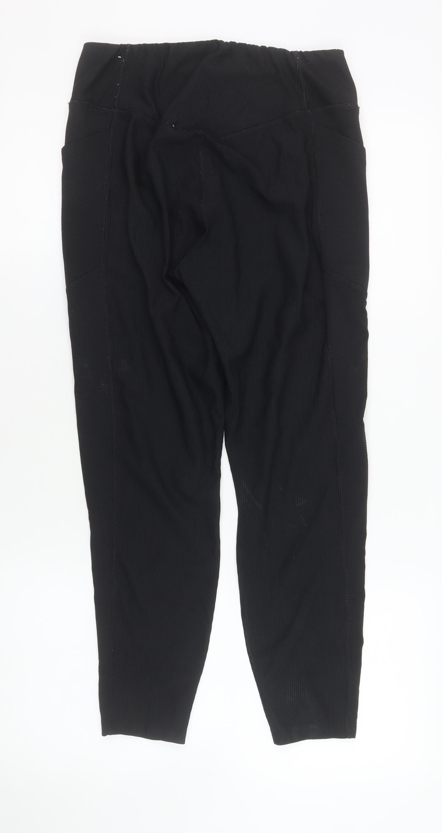 Womens UK Size L Old Navy Slim Fit Ankle Black Leggings