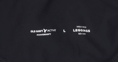 Womens UK Size L Old Navy Slim Fit Ankle Black Leggings