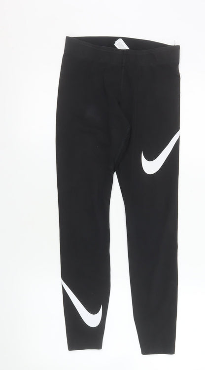Womens UK Size S Nike Slim Fit Leggings Black Leggings