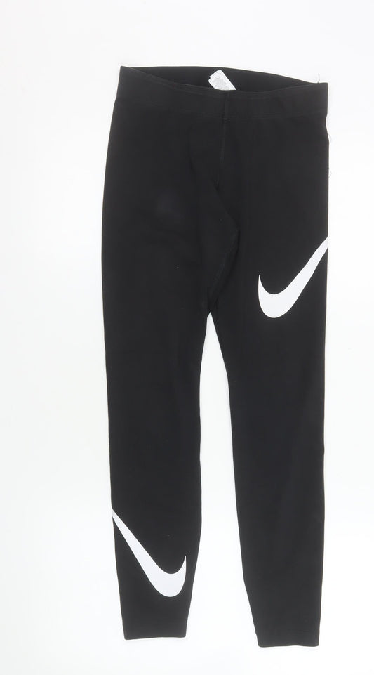 Womens UK Size S Nike Slim Fit Leggings Black Leggings