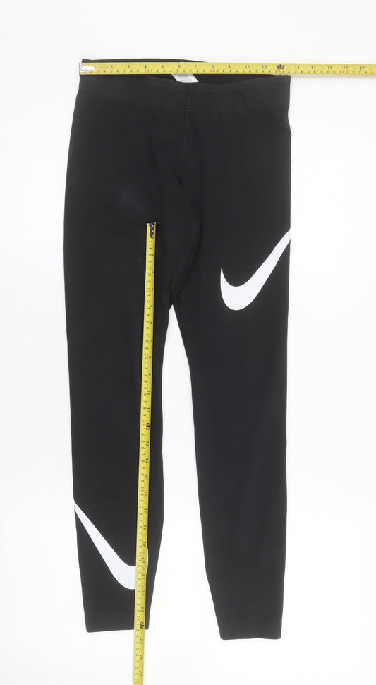 Womens UK Size S Nike Slim Fit Leggings Black Leggings